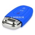 Silikónový obal na autokľúč AUDI Keyless (3-tlačidlový) - modrá