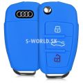 Silikónový obal na autokľúč AUDI (3-tlačidlový) - modrá