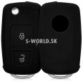 Silikónový obal na autokľúč Volkswagen (2-tlačidlový) - čierna