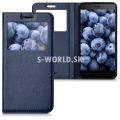 Kožený obal Lenovo K6 - Easy View TPU - tmavo-modrá
