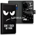 Kožený obal Lenovo K6 - Wallet Don´t Touch - čierna