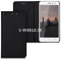 Kožený obal Lenovo K6 Power - Flip Cover - čierna