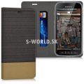 Kožený obal Samsung Galaxy Xcover 4 - Flip Duo - antracitová