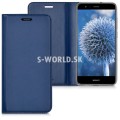Kožený obal Huawei P10 Lite - Flip Cover - tmavo-modrá