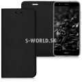Kožený obal Huawei P10 Lite - Flip Cover - čierna