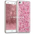 Silikónový obal Huawei P8 Lite - Flakes - ružová