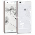 Silikónový obal Huawei P8 Lite - IMD - Love Couple biela