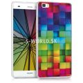 Silikónový obal Huawei P8 Lite - IMD - Rainbow 3D