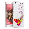 Silikónový obal Huawei P8 Lite - Colour Butterfly