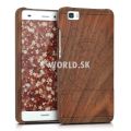 Drevený kryt Huawei P8 Lite - Aztec Flower - tmavo-hnedá