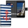 Kožený obal Lenovo K6 - Wallet Marine