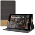 Kožený obal Huawei MediaPad T3 8.0 - Flip Duo - antracit-hnedá