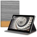 Kožený obal Huawei MediaPad M3 Lite 10 - Flip Duo - šedo-hnedá