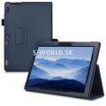 Kožený obal Lenovo Tab 3 10 (Business/Plus) - Stand - modrá