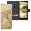 Kožený obal LG G6 - Wallet World Map