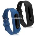 Silikónový remienok Xiaomi Mi Band 2 - sada 2ks (čierna, modrá)