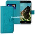 Kožený obal Huawei P10 Lite - Wallet Butterfly modrá