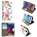 Kožený obal Samsung Galaxy Ace 4 (G357) - Wallet Butterfly Multi