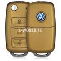 Silikónový obal na autokľúč SEAT (3-tlačidlový) - zlatá