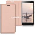 Kožený obal Lenovo Vibe C2 - Flip Cover - zlato-ružová