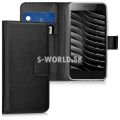 Kožený obal Lenovo Vibe C2 - Wallet - čierna