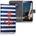 Kožený obal Lenovo Vibe C2 - Wallet Marine Design