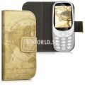 Kožený obal Nokia 3310 (2017) - Wallet World Map