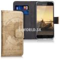 Kožený obal Samsung Galaxy A3 (2017) - Wallet World Map