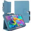 Kožený obal Samsung Galaxy Tab 4 10.1 - Stand - svetlo-modrá