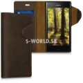 Kožený obal Sony Xperia XZ1 - Kalibri Genuine - hnedá