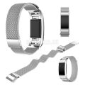 Kovový remienok Fitbit Charge 2 - Magnetic - strieborná