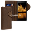 Kožený obal Sony Xperia XA2 - Kalibri Genuine - hnedá
