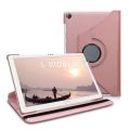Puzdro pre Huawei MediaPad M5 Lite 10 - Rotate - zlato-ružová