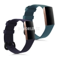 Silikónový remienok Fitbit Charge 3 - sada 2ks (modrá,petrolejová)
