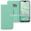 Koženkový obal Huawei P20 Lite - Flip Cover - mentolová