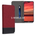 Puzdro pre Huawei P20 Lite - Flip Canvas - červeno-čierna