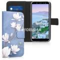 Koženkový obal Samsung Galaxy A6 (2018) - Wallet Magnolia Design