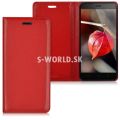 Koženkový obal Lenovo K6 - Flip Cover - červená