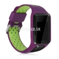 Silikónový remienok TomTom Runner 3 / Spark 3 – Duo – fialovo-zelená