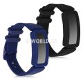 Silikónový remienok Fitbit Ace 2 / Inspire / Inspire HR - sada 2ks (čierna,modrá)