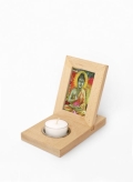 Drevený rámček na fotky so sviečkou
