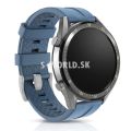 Silikónový remienok (šírka 22mm) – modro-šedá – Samsung Gear S3 / Watch 46mm / Huawei Watch GT / Van