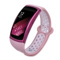 Silikónový remienok Samsung Gear Fit2 / Pro – Perforated – ružovo-biela
