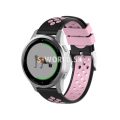 Silikónový remienok (šírka 20mm) – čierno-ružová – Huawei Watch GT2 (42mm) / Samsung Watch 3 41mm / 