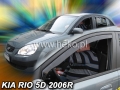 Deflektory KIA RIO, 4/5dv. 2005r.→