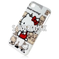 Zadný kryt iPhone 4 - Hello Kitty - biela