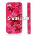 Silikónový obal iPhone 4 - Bfly - ružová