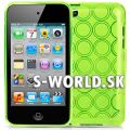Silikónový obal iPod Touch 4G - Circles - zelená