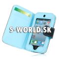 Kožený obal iPod Touch 4G - Wallet Poker modrá