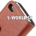 Kožený obal iPhone 4 - Wallet Goat hnedá
